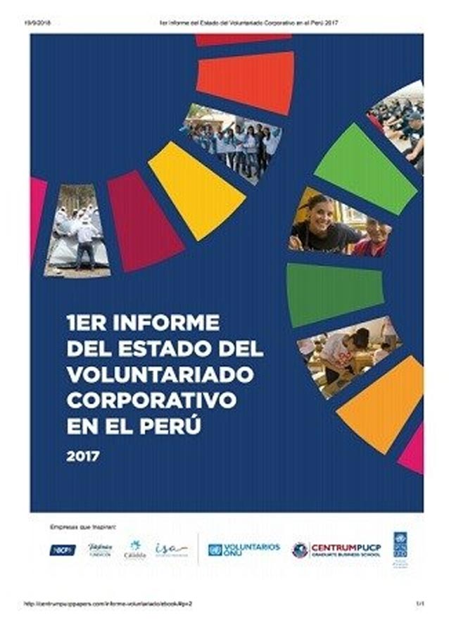 Primer informe del estado del voluntariado corporativo en el Perú 2017